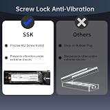 SSK Aluminum M.2 NVMe Enclosure USB 3.1 Gen2 10Gbps NVMe PCIe M-Key view 6