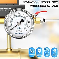 MEANLIN MEASURE 0~100Psi Dry Pressure Gauge