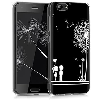kwmobile HTC One A9s Hülle - Handyhülle für HTC One A9s - Handy Case in Weiß Schwarz