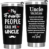 QTDS Gift for Uncle Gifts from Niece Nephew - Great Best Uncle Gifts for Birthday, Funny Uncles Tumbler present, 20 OZ Stainless Steel Insulated Travel Coffee Tumbler Cup
