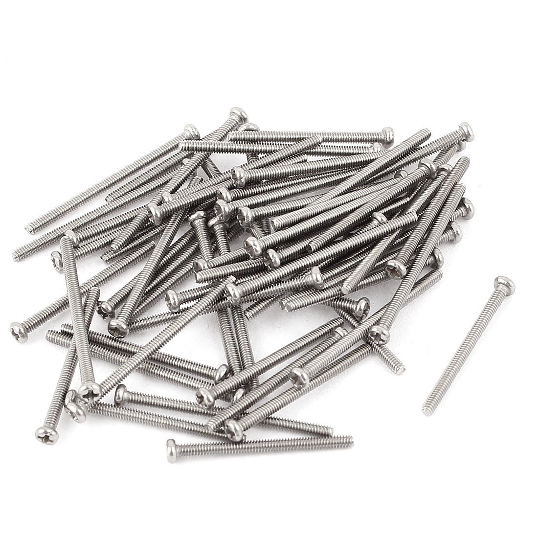 TOP-VIGOR 30Pcs Cross Pan Head Machine Screws, M2x30mm Phillips Round Head Screws Bolts for Machinery, Furniture, Car, Motorcycle Repair, Electronic Products, Ship Assembly, and DIY