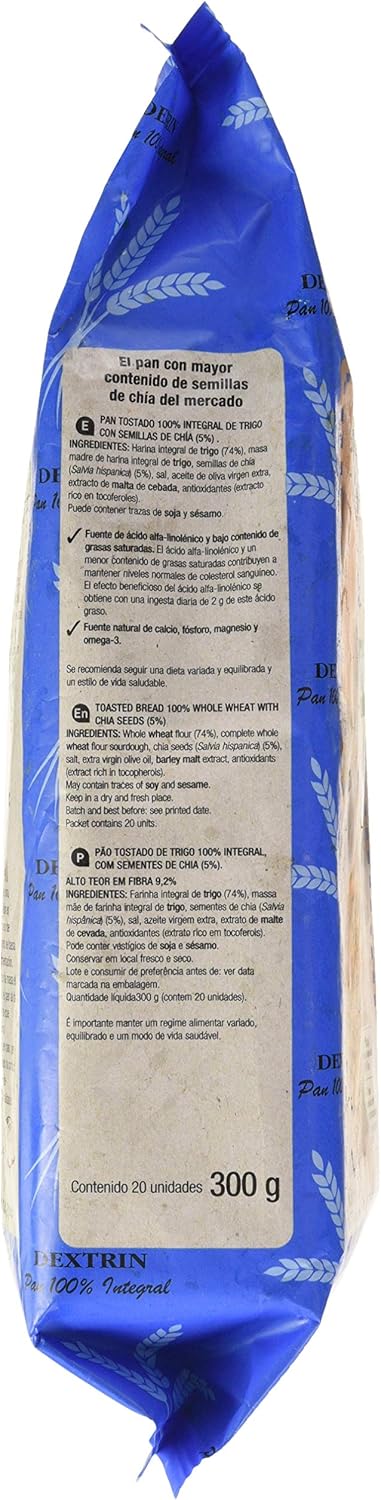 Santiveri Pan Dextrin Con Chia - 300 g: Amazon.es: Alimentación y ...