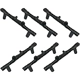 AuRiver 6 pcs Tree Branch Cabinet Handles Twig Branch Cabinet Handles 3inch Hole Center Dresser Handles Modern Alloy Drawer P