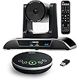 TONGVEO 4K Conference Room Camera System, AI Auto-Tracking PTZ Camera 5X Digital Zoom with Speakerphone Set 120° Wide-Angle USB3.0 for Zoom YouTube Teams OBS and More