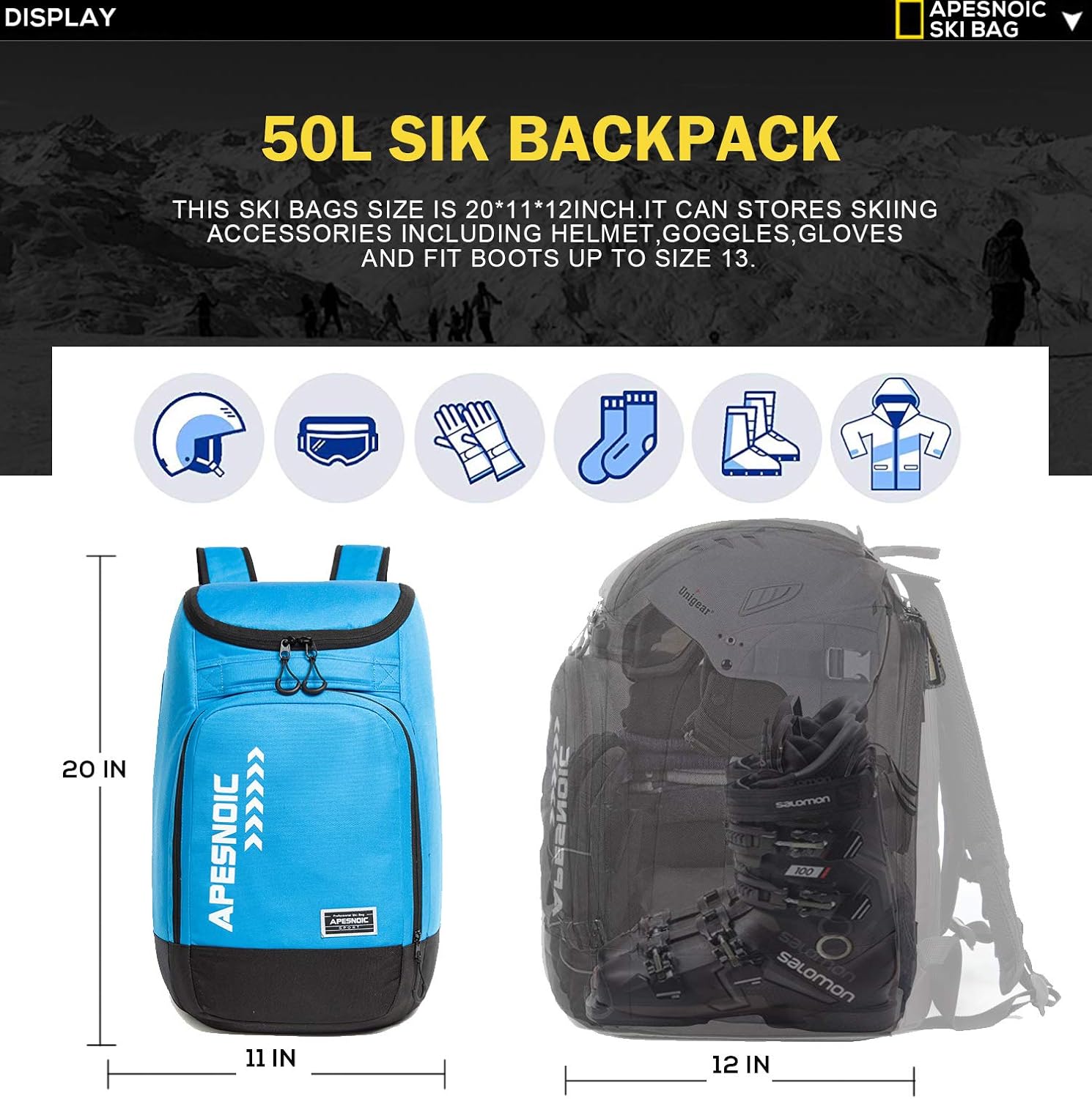 salomon ski boot and helmet bag
