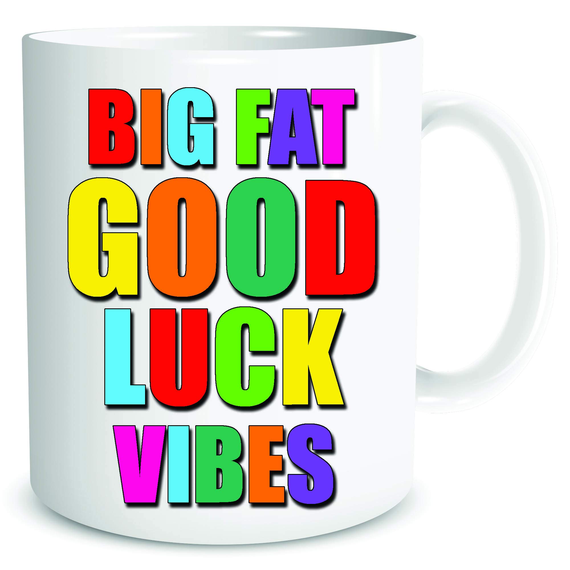Funny Mugs Big Fat Good Luck Vibes Leaving Present Travelling Friend New Job Colleague Gift Present WSDMUG2075