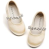 Felix & Flora Girls Toddler Little Ballet Shoes - Flower Girls Mary Jane Flats Dress Shoes Party Wedding