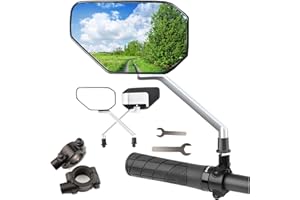 YELINTIAN 1Pair Bike Mirror NEW Handlebar Bicycle Mirror, 360°Adjustable Bicycle Rear View Mirror, Fit for Handlebar 22-25mm 