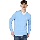 Lacoste Men's Monochrome Cotton V-neck Sweater