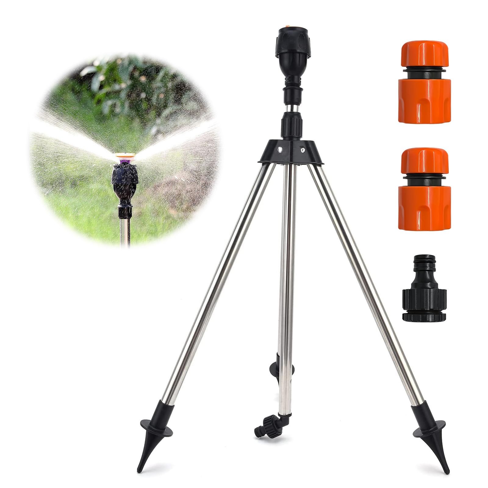 EvcgoX Rotating Lawn Sprinkler 360 Degree Sprinkler for Yard, Garden, Lawn