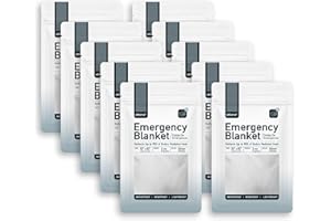 Altland 10 Pack of Emergency Blankets - Heat Reflective Blankets for Winter Survival Kits, Disaster Preparedness, Cold Weathe