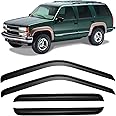 Cxdar Window Rain Guards Visors for 1995-2000 Chevy Tahoe/GMC Yukon, Window Vent Wind Deflectors Shades for 1992-1999 Chevy/GMC C/K1500 2500 Suburban, 1992-2000 Chevy/GMC Sierra C/K3500