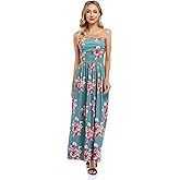 GloryStar Women's Floral Casual Beach Party Maxi Dress Sage Green Floral 2XL