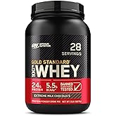Optimum Nutrition Gold Standard 100% Whey Protein Powder, Extreme Milk Chocolate, 2 Pound (Pack of 1) (Packaging May Vary)