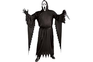 Fun World Mens Plus Scream Adult-sized-costumes, Black