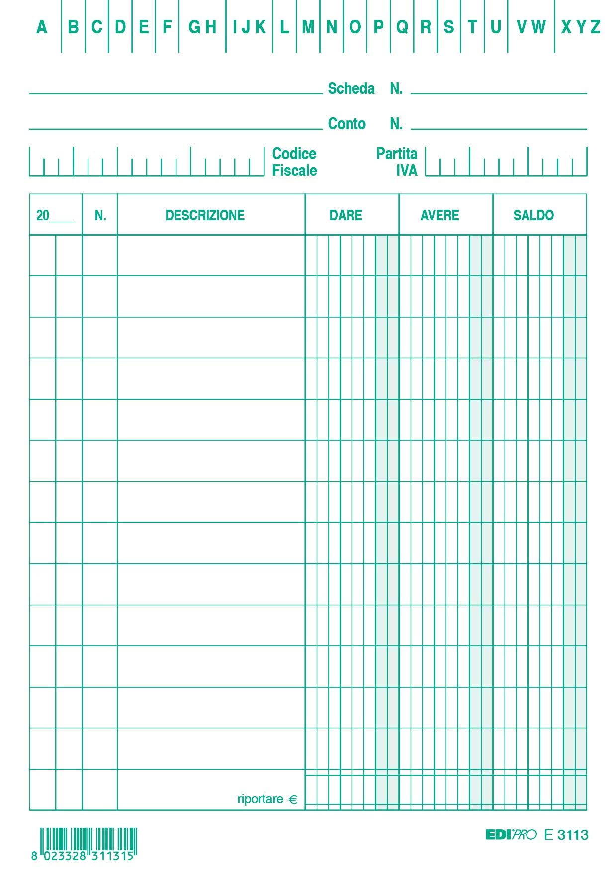 EDIPRO - E3113VE - 100 Cards give/Have/Green Balance f.to 10,5x15