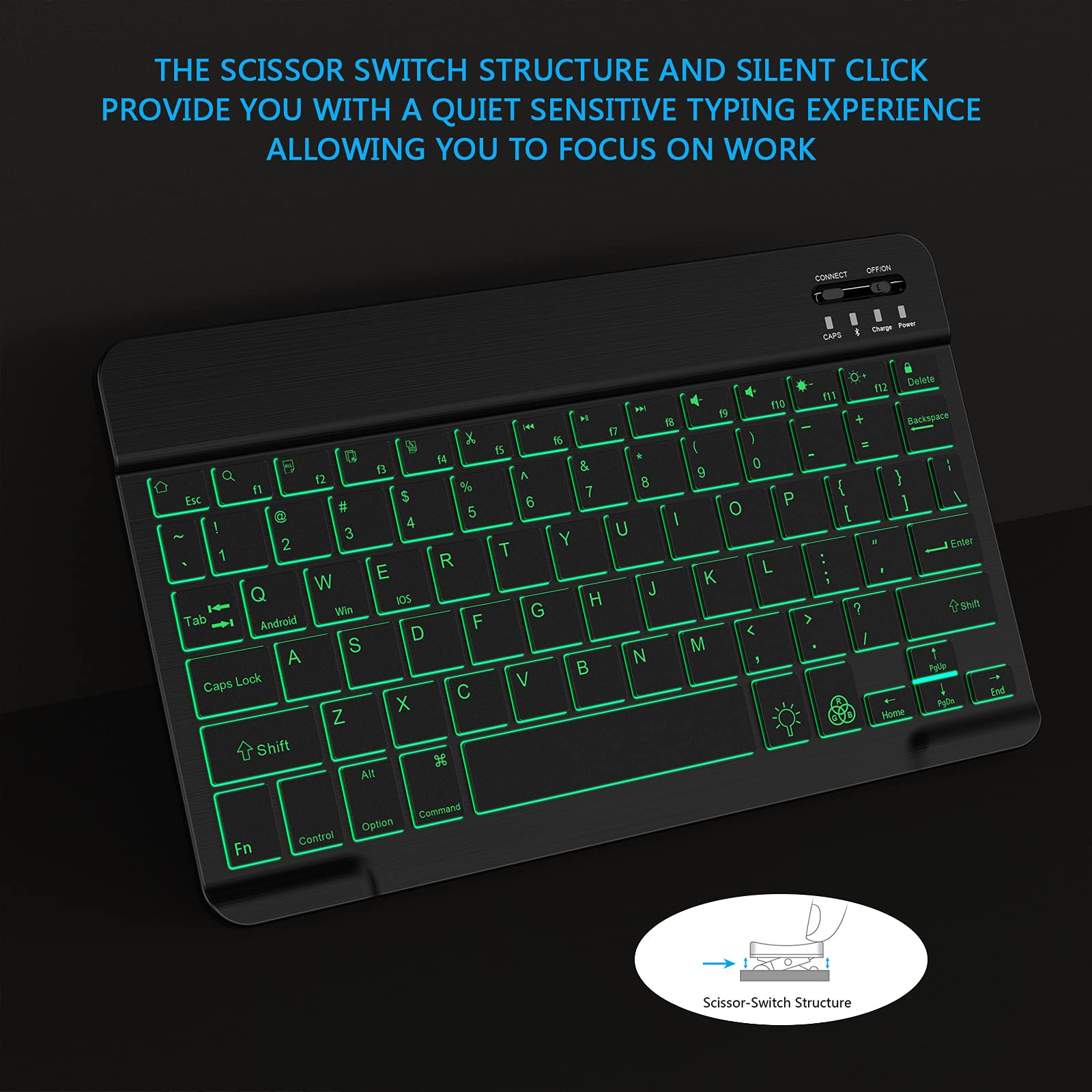 Mua Backlit Bluetooth Keyboard Small Portable External Wireless ...