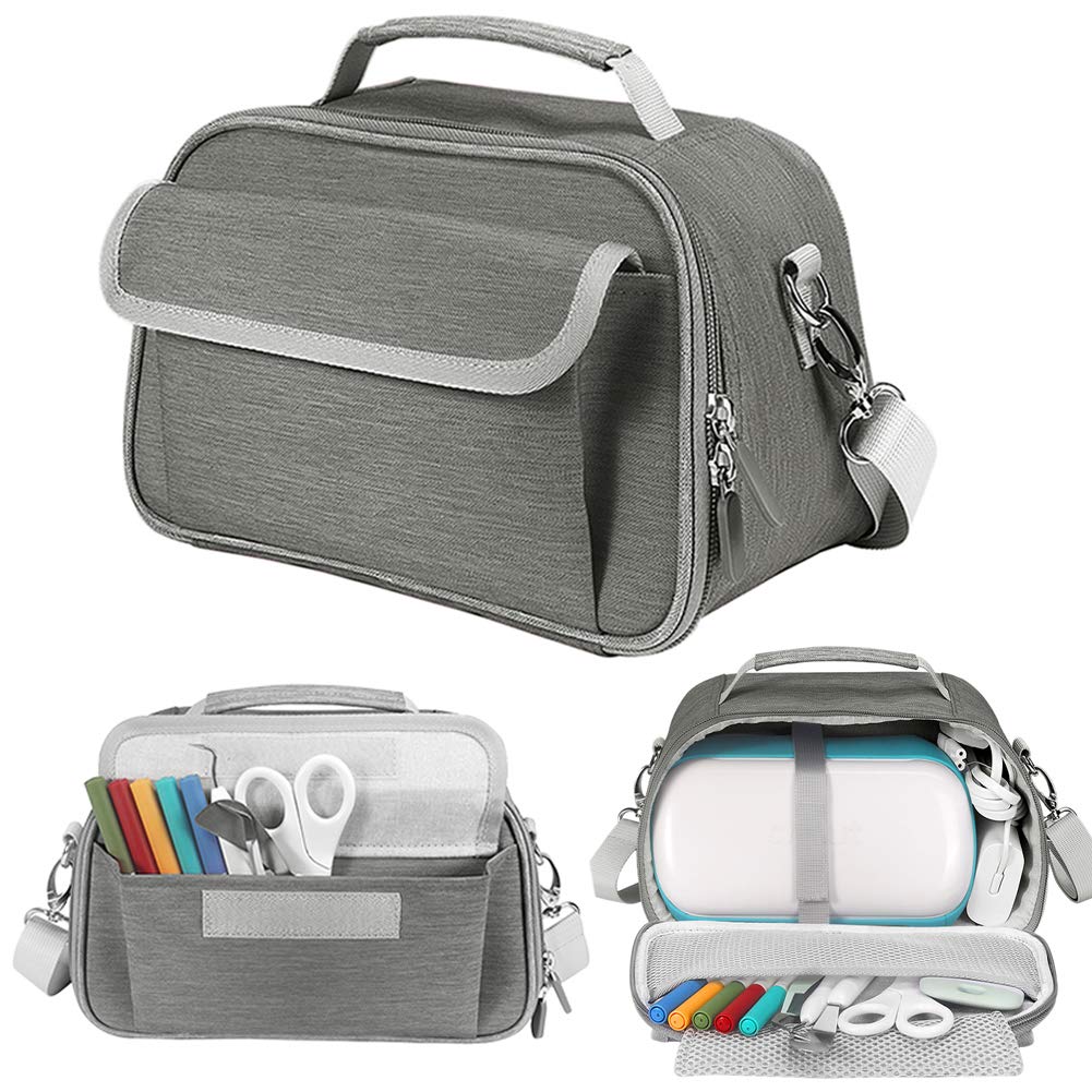 LEFOR·Z Carrying Case Compatible with Cricut Joy and Accessories,Portable Tote Storage Bag for Craft Pen Set and Basic Tool Set,Gray