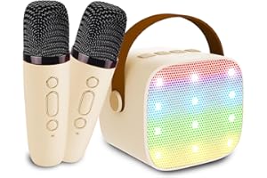 DARKANT Mini Karaoke Machine for Kids & Adults, Kids Toys for Girls & Boys Gifts, Bluetooth Speaker with 2 Wireless Microphone for Kids Adults Toddler Girls Home Party Birthday Gifts