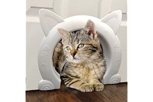 IKUSO Cat Door for Interior Door,Hidden Pet Litter BoxPet Door for Cats up to 25 lbs Pet Box,Pass Through Opening 8.46x7.87 in（XL）