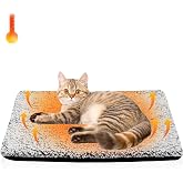 Self Warming Cat Bed, Warm Thermal Dog Pad Self Heating Pet Mat 15 X 19 In | Removable Washable Cover, Cat Pad for Crate, Sofa, Kennel, Anti-Slip, Non Electric, Base for Kittens and Senior Cats