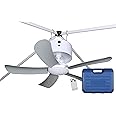 Canopy Breeze Canopy Fan Portable, Rechargeable Ceiling Fan for Canopies, Gazebos, Pergolas + more! 6-Hour Run Time, 31” Diameter Blades, Easy Install w/out Tools, Remote Control, Travel Case included