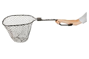YakAttack Leverage Landing Net - Size & Style Options | Folding Kayak Fishing Net with Forearm Grip | Full Rubber Netting | Collapsible & Track Mount Compatible | Compact Design - Stability & Control