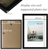 RUN HELIX A3 Picture Frame Wood Black with Plexiglass 29.7x42 cm view 2