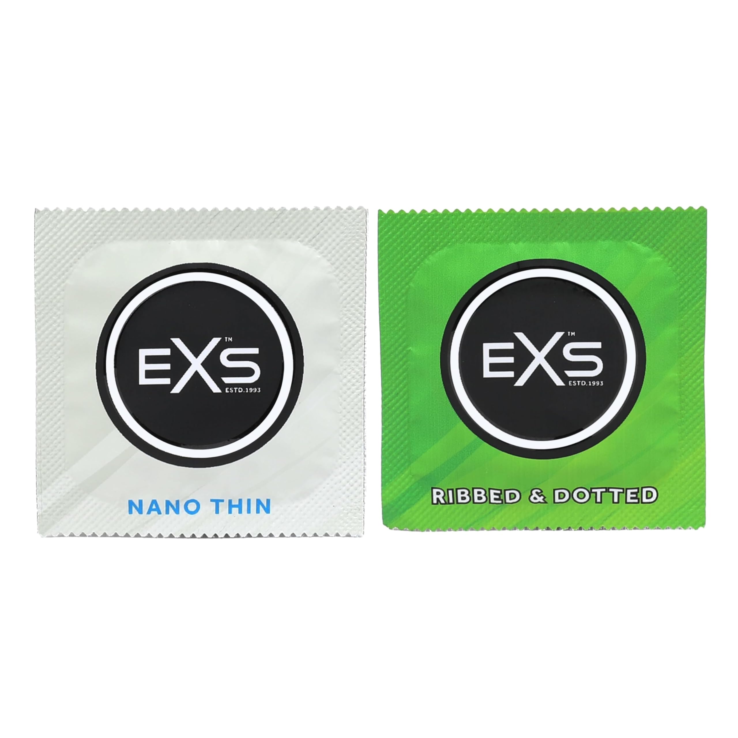 EXS | Sensation Bundle | 12 Textured + 12 Nano Thin | Maximise Your Safety & Pleasure | 24 Condoms
