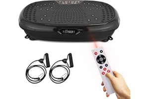 EILISON FitMax 3D XL Vibration Plate Exercise Machine - Whole Body Workout Vibration Platform w/Loop Bands - Lymphatic Drainage Machine for Weight Loss, Shaping, Wellness, Recovery