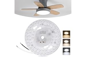 TobeBright Ceiling Fan LED Light Replacement, 5.1inch 24W 2100Lm Ceiling Fan Light kit,3CCT 3000K/4000K/5000K Dimmable LED Engine Retrofit kit for Ceiling Light, Pendant-1Pack