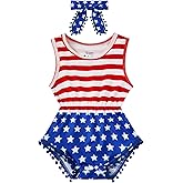 BFUSTYLE Baby Girl Clothes 0-24 Months Outfit Sleeveless Infant Romper Bodysuit with Headband