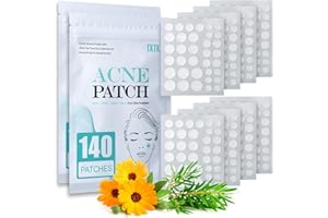 TKTK Pimple Patch Acne Patch, 4 Sizes 280 Patches Acne Absorbing Cover Patch, Hydrocolloid Invisible Acne Patches For Face Zit Patch Acne Dots Tea Tree, Calendula Oil - 2 Pack
