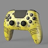 BETMI LED Wireless Controller for PS5, Pro/Slim/Steam Deck/PC(Frosted Glod) | Hall Joysticks/Trigger, Macro Back Button, Turbo, Dual Vibration, 6-Axis, 3.5mm Jack, Built-in Mic, Gamepad with Speaker