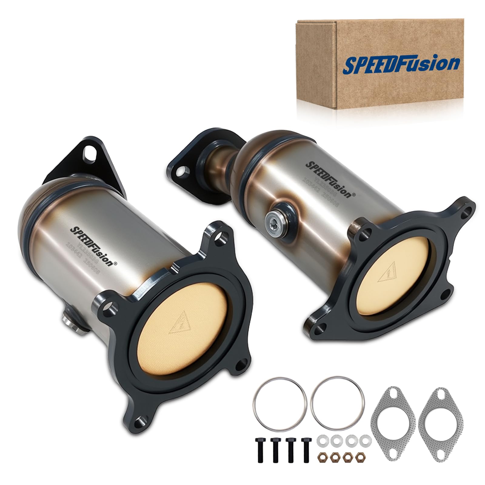 Photo 1 of SPEEDFusion Front & Rear Catalytic Converter Fit for 2007 2008 2009 2010 Ford Taurus/Edge/Flex/Fusion, 2007-2010 Lincoln MKS/MKX/MKZ, 2008-2015 Mazda CX-9 V6 Catalytic Convertor (EPA Compliant)