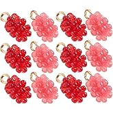 Operitacx Hand-Painted Grape Pendant Charm 0.59 Inch Mini Fruit Jewelry Accessory for Diy Bracelet Necklace Making