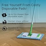 Zeltauto Reusable Mop Pads for Flash Speed Mop 4 Pack Microfibre view 3