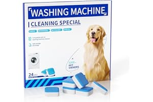 PAPAROTTY Washing Machine Cleaner Tablets - 24 Pack (12 Month Supply) | HE Compatible for Top & Front Load Washers | Pet-Safe Formula Eliminates Odors, Lint & Detergent Buildup