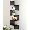 Corner Shelf, Greenco 5 Tier Floating Shelves for Wall, Easy-to-Assemble Wall Mount Corner Shelves for Bedrooms and Living Ro