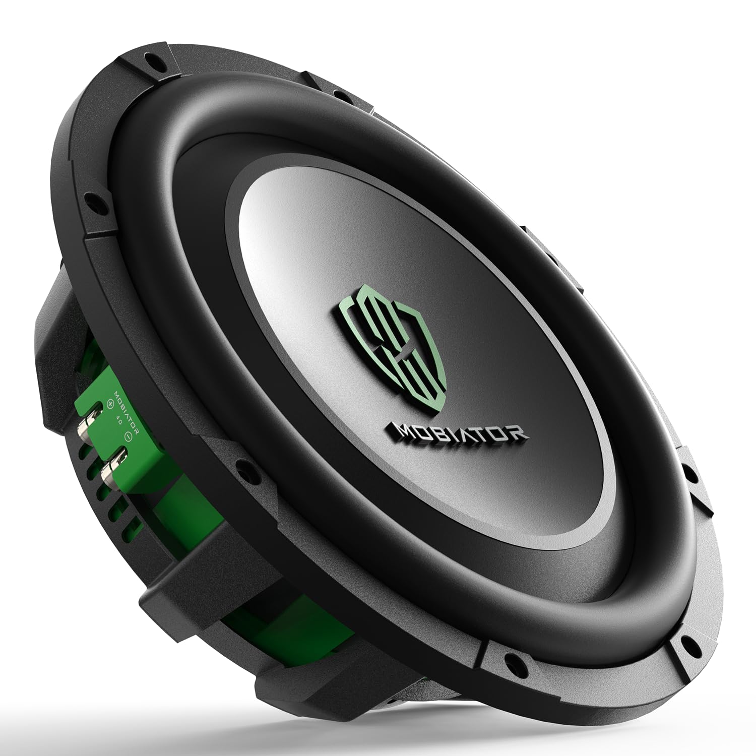 Photo 1 of mobiator DS-12 D4 Shallow Mount Car Subwoofer 12'' 1400W Max Power Dual 4 Ohm High Performance Subwoofer, Black-MB-DS124 (12'' Dual 4 Ohm)
