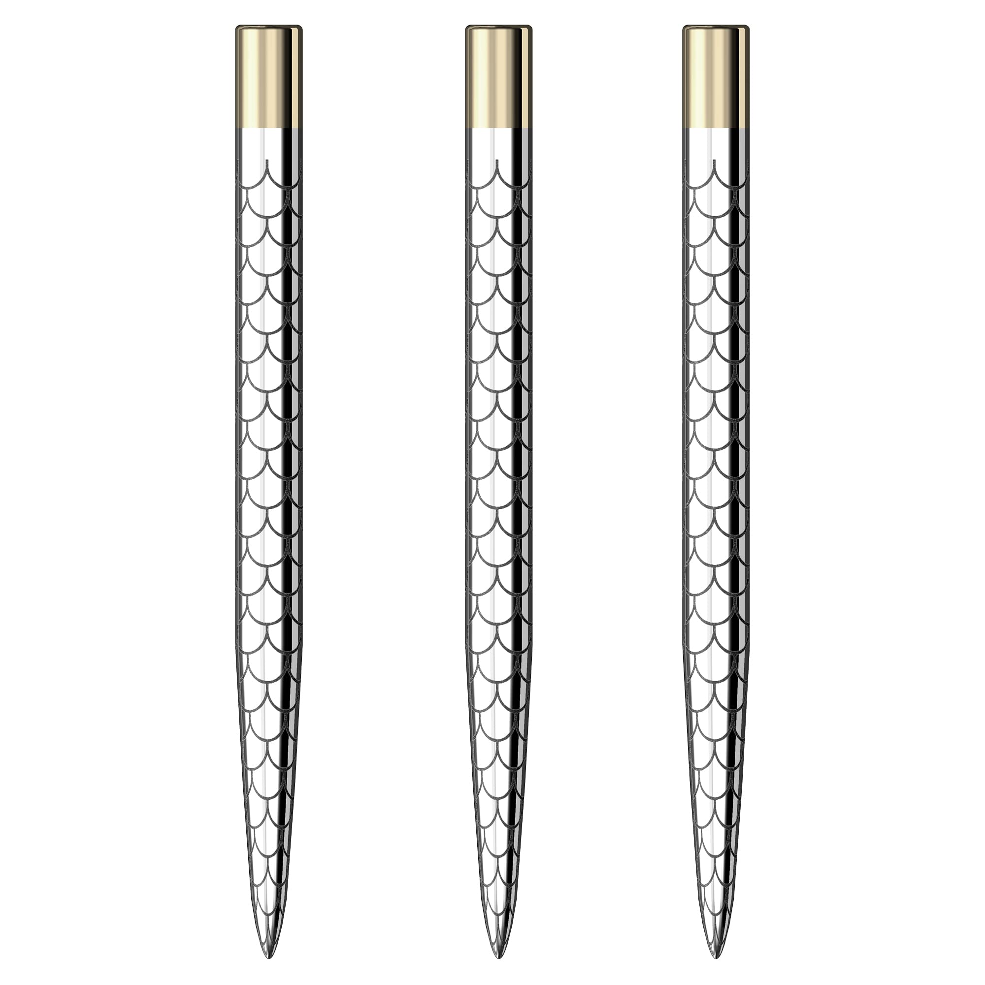 Mission Darts Laser Plus Lasered Steel Tip Points | Fan Mosaic | Silver 32mm