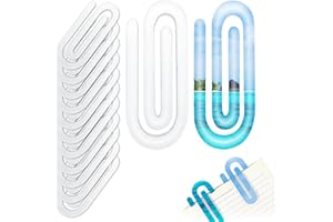 GDGJWL 12 Pack Sublimation Paper Clips Acrylic Swirl Design - 4"x2" Jumbo Heat Transfer Blanks for DIY Crafts, Book Lovers, Office & Home Use (Includes Carbon Fiber Anti-Static Tweezers)