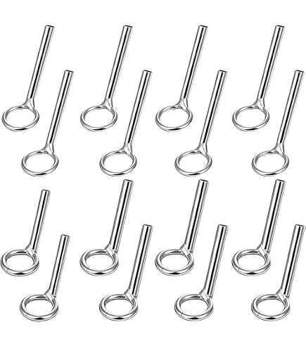 VercanMonth Fly Fishing Rod Tip Repair Kit 16 Pcs Tip Tops (4, 4.5, 5, 5.5) with 2 Glue Sticks, Metal Replacement Tips Portable Fishing Pole Repair Set for Fly Rods