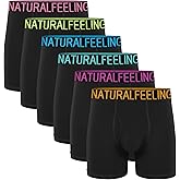 Natural Feelings Boxer Briefs Mens Underwear Men Pack of 5-6 Soft Cotton Open Fly Underwear