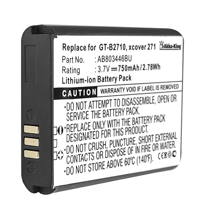 Akku-King Akku ersetzt Samsung AB803446BU - Li-Ion 750mAh - für XCover 271, GT-B2710