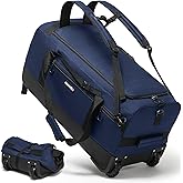 Fanwoli 30'' Large Rolling Duffel Bag with Wheels - No-Sag Design for Heavy Loads, 100L Waterproof Foldable Luggage w/Hidden Backpack Straps & Waist Support Compartment, Lightweight Travel & Gym