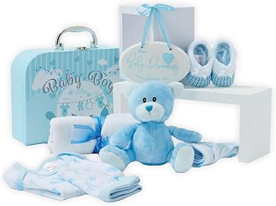 Baby Box Shop Baby Boy Gift Set Newborn Hamper Keepsake Box