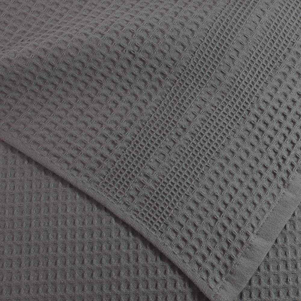 Premium Large Waffle Weave Bath Sheet 100% Natural Cotton – Generous Size Lightweight Ultra Absorbent Quick Drying Fade Resistant (Stone): Kitchen & Dining