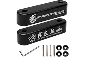 Travay Black Hood Spacer Riser Kit, Billet Hood Spacers for Honda Civic/CRX/Acura Integra, 3/4 Inch Aluminum Alloy Car Hood Vent Spacer Riser for Del Sol 1993-1997 (Give Away Tools)