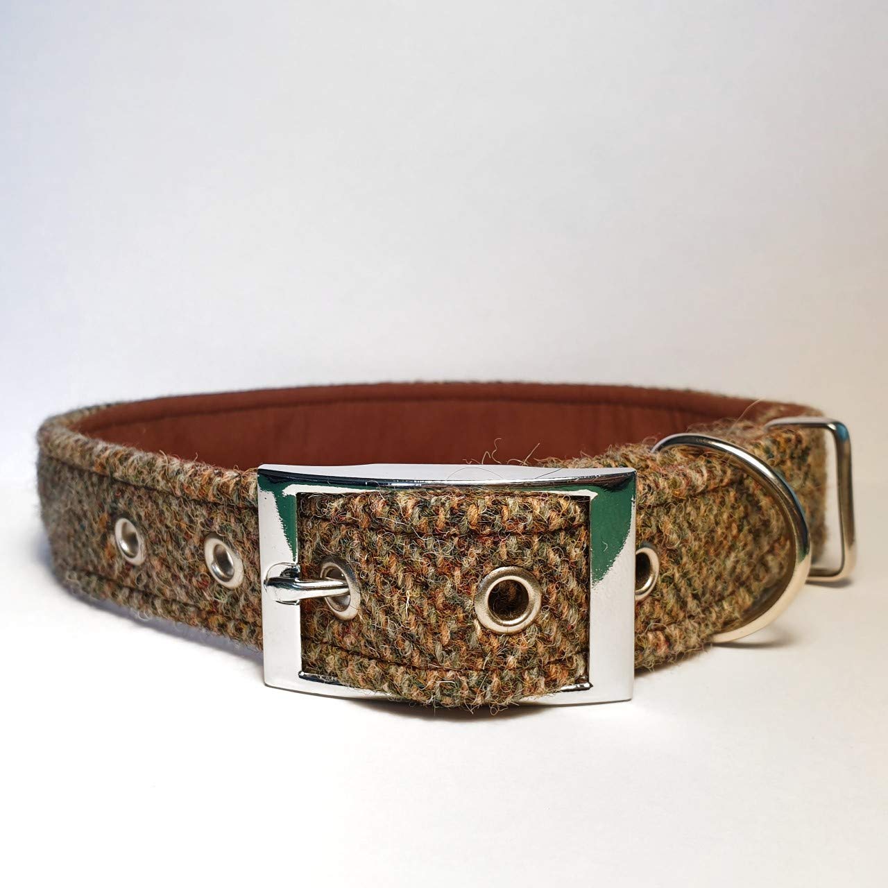 harris tweed puppy collar